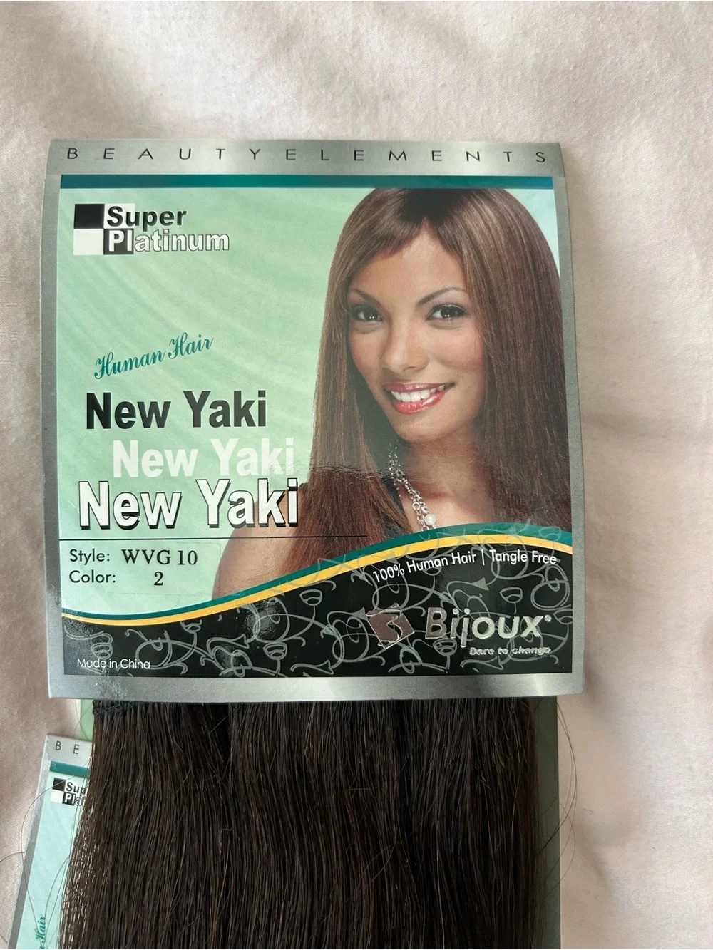 Bijoux Straight New Yaki Human Hair Extensions 10 inches Color: 2 Brown